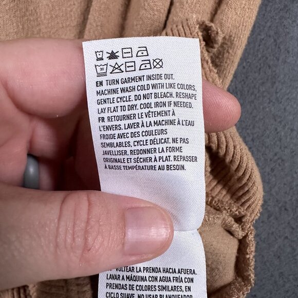 American Eagle Sweater Womens Medium Tan Oversized Pullover Ribbed Knit Tunic - Picture 8 of 11